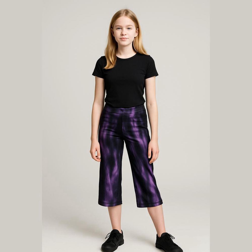 Champion Women's Purple Tie Dye Cropped Leggings XS